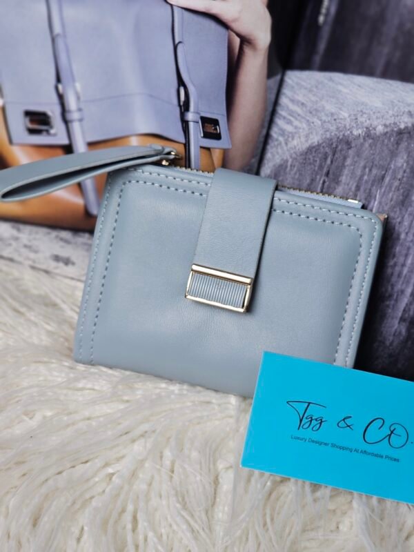 Coin Purse, Zipper Leather Card Holder, Simple With Handle Large Capacity Female Bag.