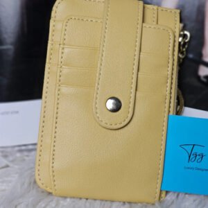 Imported Leather Card Holder Wallet with Coin Compartment and Zip.