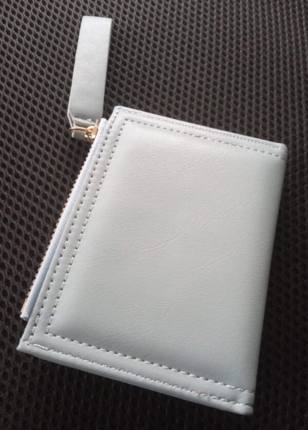 Coin Purse, Zipper Leather Card Holder, Simple With Handle Large Capacity Female Bag. - Image 4