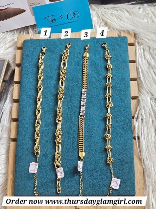 Imported colour grented chain breacelet . - Image 4