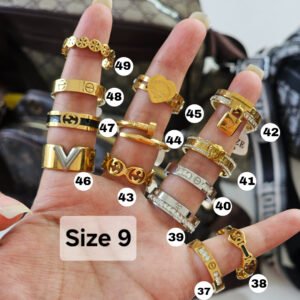 Titanium steel plated gold plated imported from Thailand rings 3 year color granted