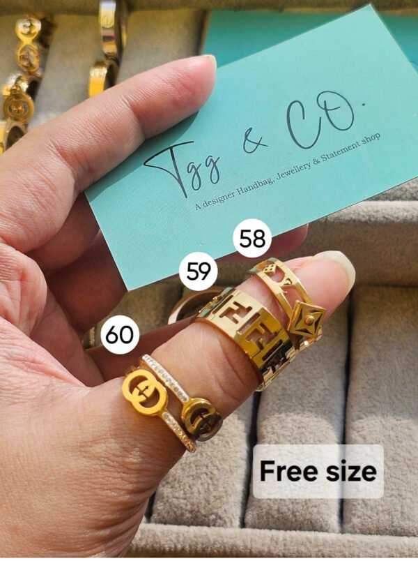 Titanium steel plated gold plated imported from Thailand rings 3 year color granted - Image 12
