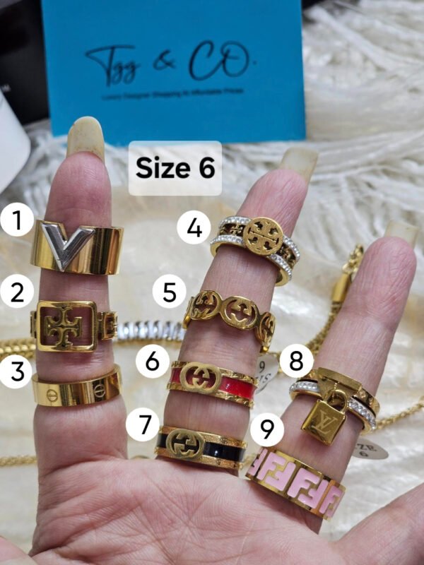 Titanium steel plated gold plated imported from Thailand rings 3 year color granted