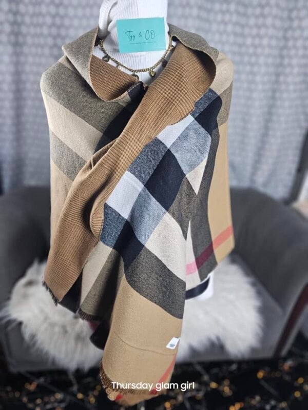Imported designer Winter woolen thick shawl