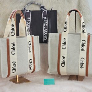 Imp*orted handbag Ch*lo*é Medium&learg size Tote Bag Handbag White/Brown.
