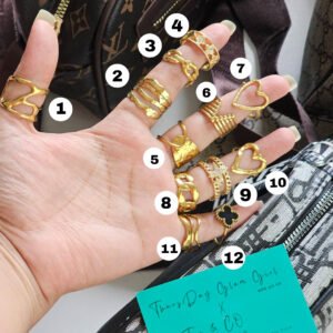 Ring Titanium steel plated gold plated imported from Thailand rings 3 year color granted